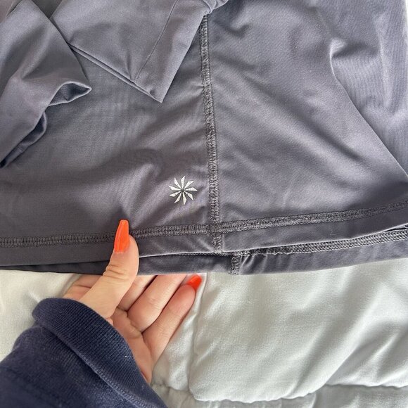 Athleta Womens Large Hoodie Pullover Sweatshirt Sweater Loungewear Gray Yoga - Picture 9 of 9